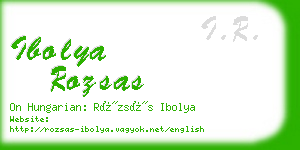 ibolya rozsas business card